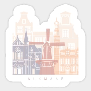 ALKMAAR SKYLINE POSTER PASTEL Sticker